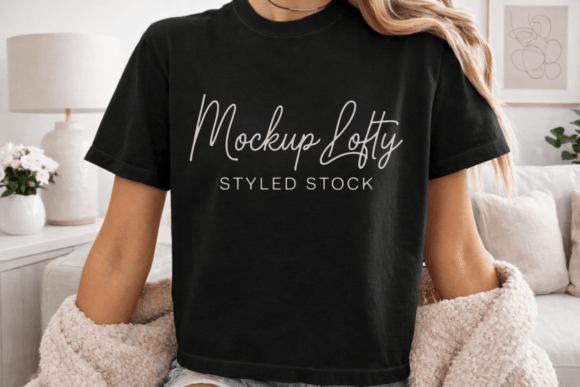 Download Comfort Colors 3023CL Black Shirt Mockup - Black shirt mockup Collection