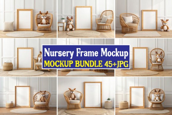 Download Nursery Frame Mockup Bundle 04 - Frame mockup bundle Collection